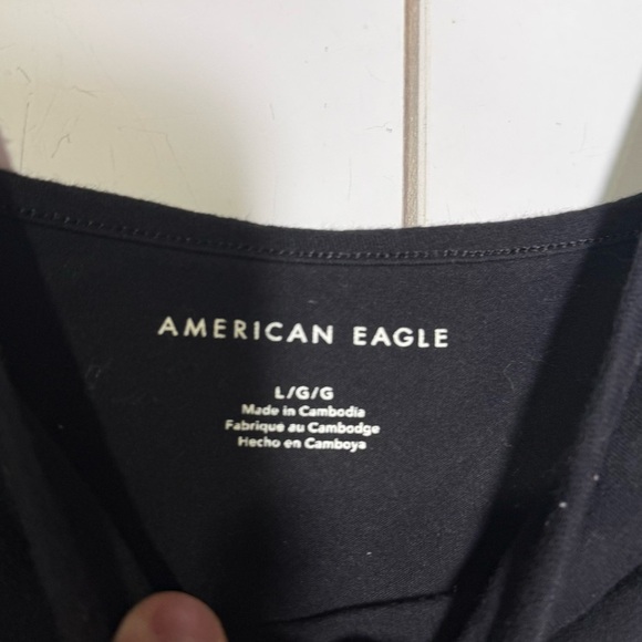 American Eagle Black Bodysuit Super Soft Size Large Stretch - Picture 4 of 8